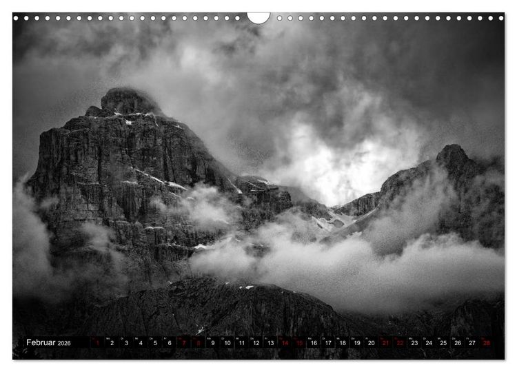 Produktbild: Dramatik in SW (Wandkalender 2026 DIN A3 quer), CALVENDO Monatskalender
