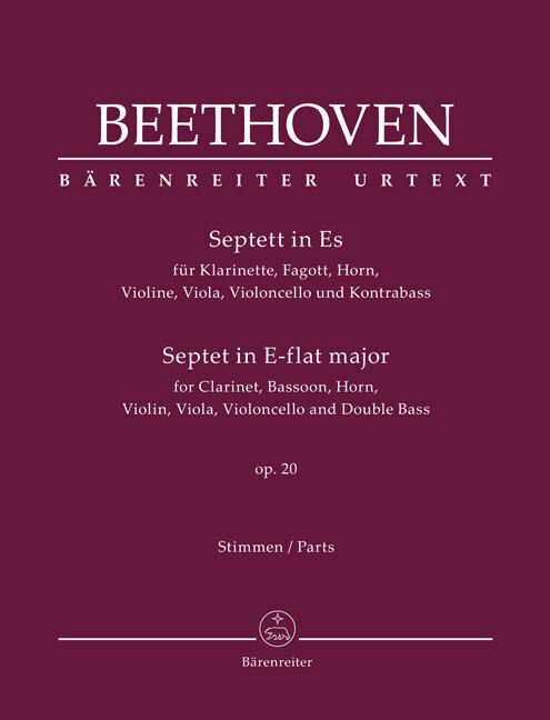 Produktbild: Septett f&uuml;r Klarinette, Fagott, Horn, Violine, Viola, Violoncello und Kontrabass in Es op. 20