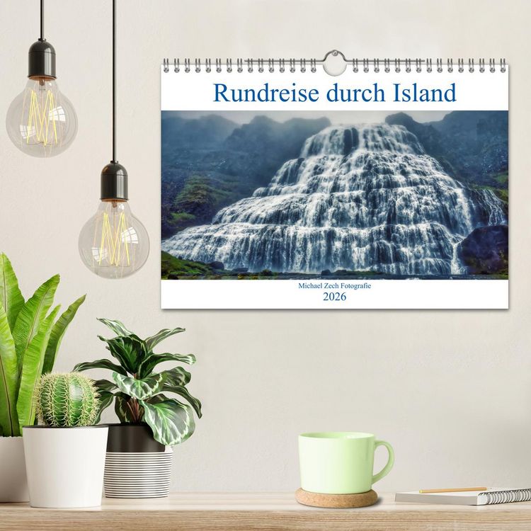 Produktbild: Eine Rundreise durch Island (Wandkalender 2026 DIN A4 quer), CALVENDO Monatskalender