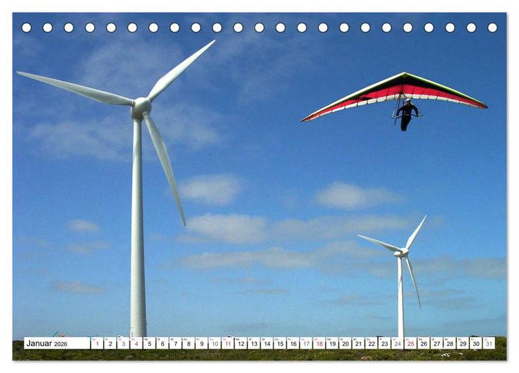 Produktbild: Drachenfliegen - Die Welt aus neuer Perspektive erleben (Tischkalender 2026 DIN A5 quer), CALVENDO Monatskalender