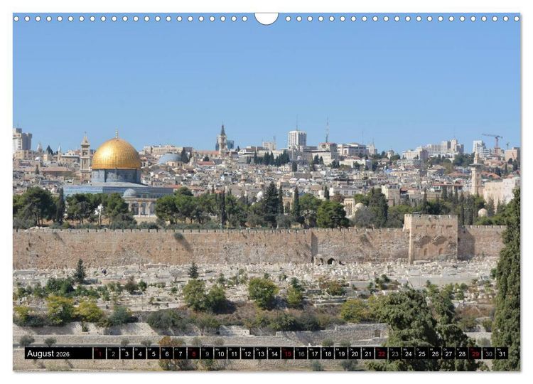 Produktbild: Jerusalem - die Goldene Stadt (Wandkalender 2026 DIN A3 quer), CALVENDO Monatskalender