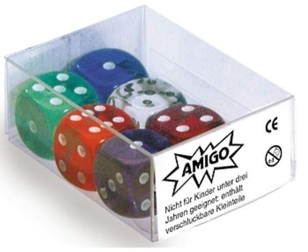 Produktbild: W&uuml;rfel Transparent W06 Set gem. (Spiel-Zubeh&ouml;r)