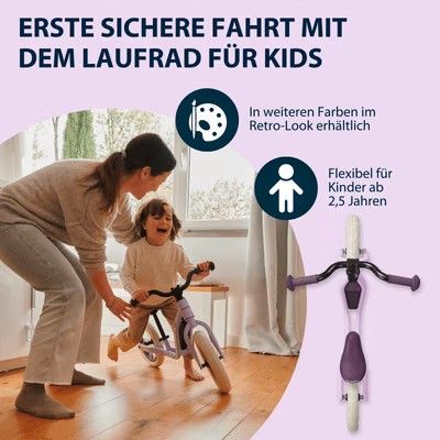 Produktbild: HUDORA 10938 - Laufrad Explory 12 pixie berry, f&uuml;r Kinder von 90-110 cm, Sitzh&ouml;he: 27-37,5 cm