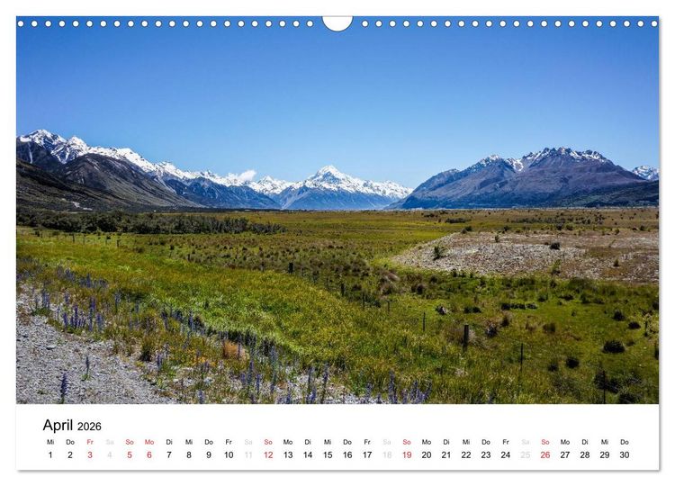 Produktbild: Neuseeland (Wandkalender 2026 DIN A3 quer), CALVENDO Monatskalender