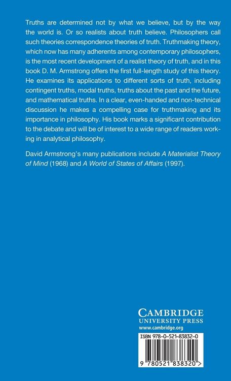 Produktbild: Truth and Truthmakers