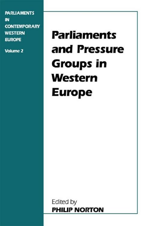 Produktbild: Parliaments and Pressure Groups in Western Europe