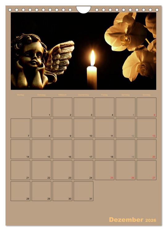 Produktbild: Monatsplaber f&uuml;r flei&szlig;ige Engel (Wandkalender 2026 DIN A4 hoch), CALVENDO Monatskalender