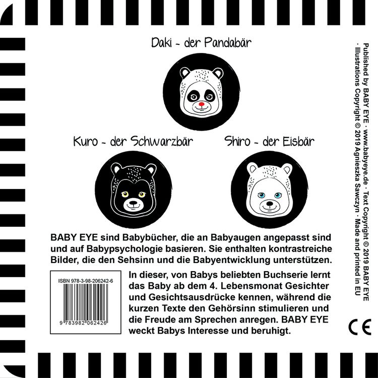 Produktbild: Shiro &ndash; der Eisb&auml;r: Kontrastbuch f&uuml;r Babys &middot; kontrastreiche Bilder angepasst an Babyaugen &middot; Schwarz Wei&szlig; Buch f&uuml;r Neugeborene &middot; Mein erstes Bilderbuch &middot; Montessori Buch