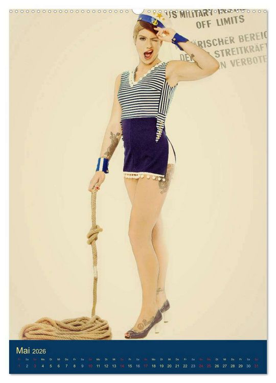 Produktbild: PinUp Girls 50er Jahre (hochwertiger Premium Wandkalender 2026 DIN A2 hoch), Kunstdruck in Hochglanz