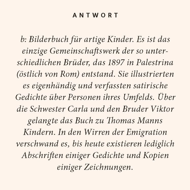 Produktbild: Thomas Mann-Quiz