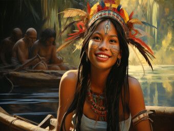 Produktbild: CALVENDO Puzzle Junge Frau aus einer alten s&uuml;damerikanischen Hochkultur - Maya Inka | 1000 Teile Lege-Gr&ouml;&szlig;e 64x48cm Foto-Puzzle f&uuml;r gl&uuml;ckliche Stunden