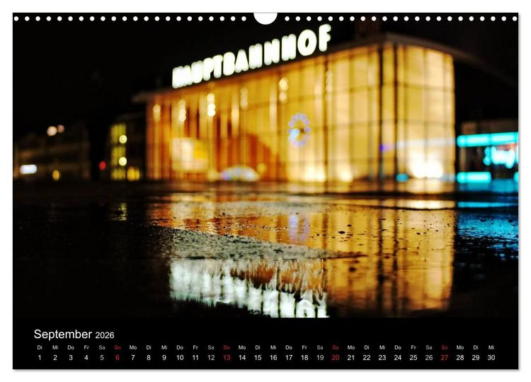 Produktbild: K&ouml;ln bei Nacht - dunkelbunte Stadt (Wandkalender 2026 DIN A3 quer), CALVENDO Monatskalender