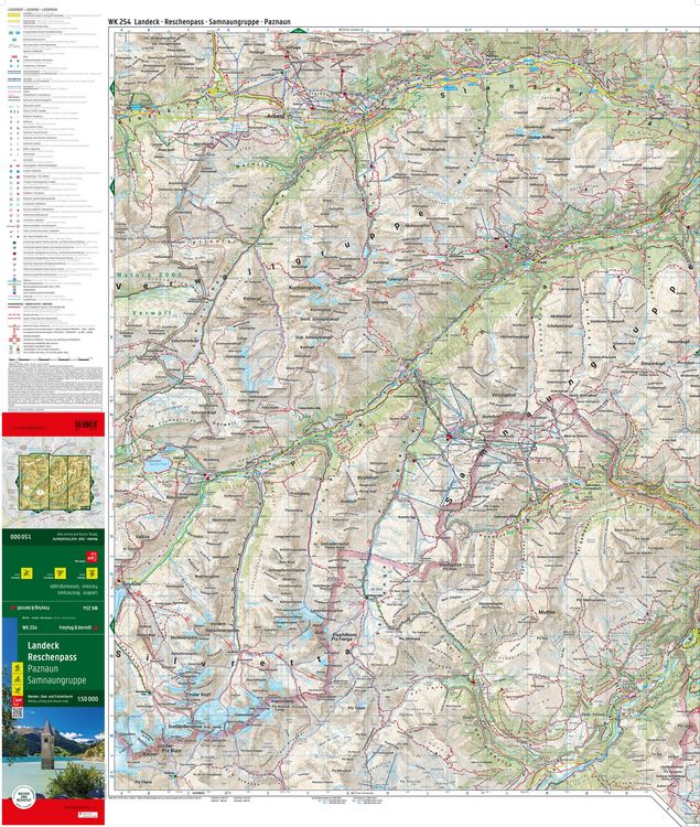 Produktbild: Freytag & berndt Wanderkarte WK 254 Landeck - Reschenpass, Paznaun - Samnaungruppe 1:50.000