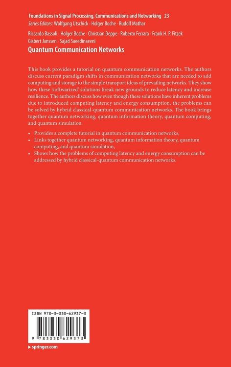 Produktbild: Quantum Communication Networks