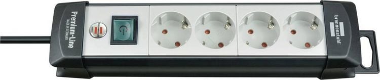 Produktbild: Brennenstuhl 1951540100 Steckdosenleiste mit Schalter Schwarz, Lichtgrau Schutzkontakt 1St.