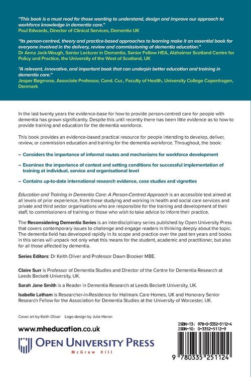 Produktbild: Education and Training in Dementia Care: A Person-Centred Approach