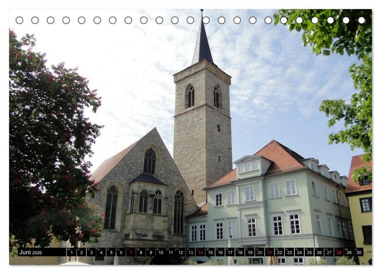 Produktbild: Willkommen in ERFURT (Tischkalender 2026 DIN A5 quer), CALVENDO Monatskalender