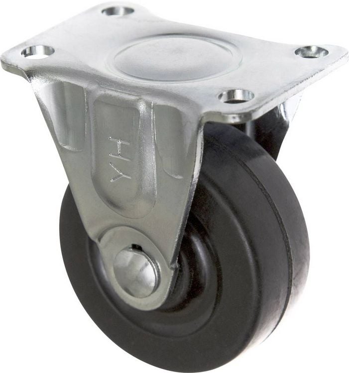 Produktbild: TOOLCRAFT TO-5137890 Bockrolle mit Anschraubplatte 50mm Gummi Tragf&auml;higkeit (max.): 50kg