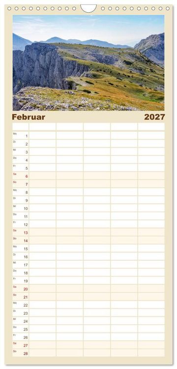 Produktbild: Familienplaner 2027 - Sutjeska-Nationalpark mit 5 Spalten (Wandkalender, 21 x 45 cm) CALVENDO