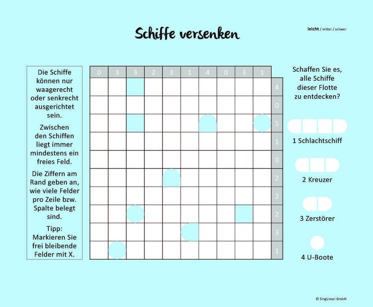 Produktbild: Schiffe versenken. Jetzt ohne Gegner alleine spielen. Der Spiele-Klassiker als Einzel-Spieler-Version. Ged&auml;chtnistraining und Logik-Spiel f&uuml;r stundenlangen R&auml;tsel-Spa&szlig;. R&auml;tsel-Block im XXL-Format