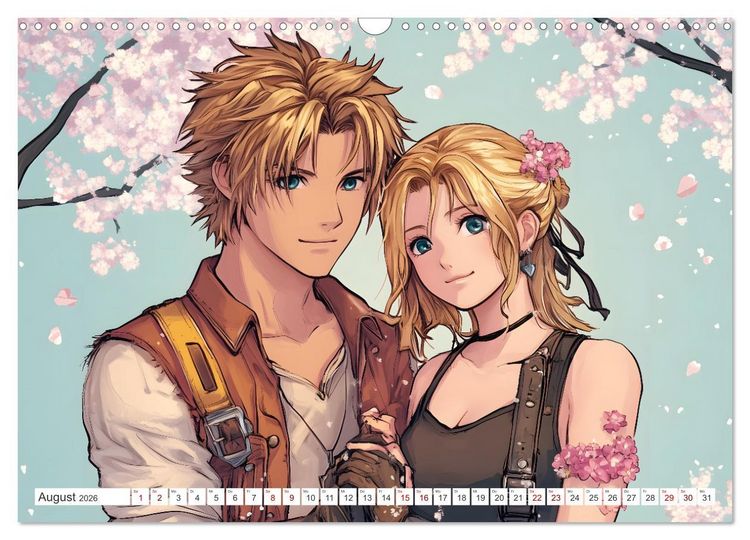 Produktbild: Das Jahr der Liebe: Verliebte P&auml;rchen im Manga-Stil (Wandkalender 2026 DIN A3 quer), CALVENDO Monatskalender