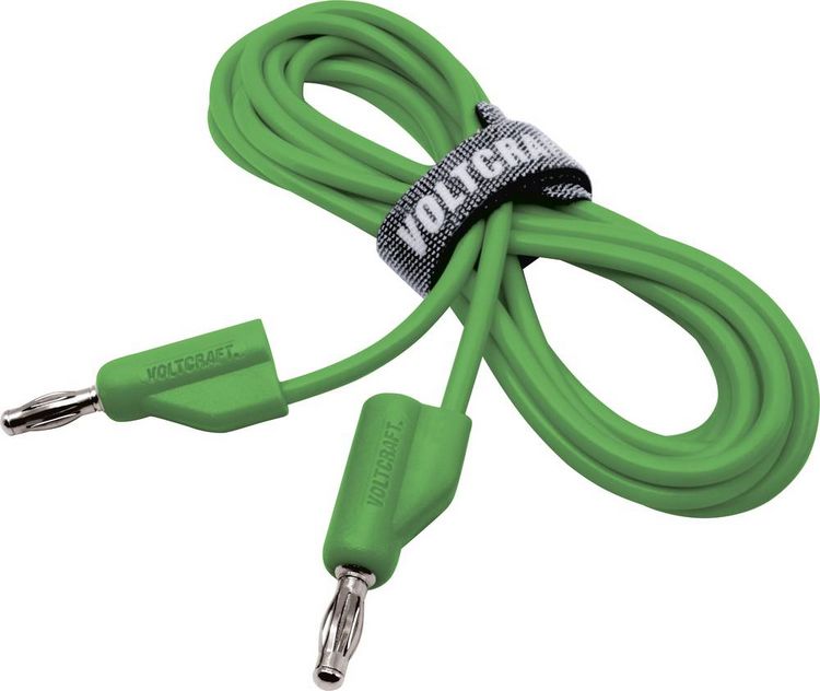 Produktbild: VOLTCRAFT MSB-300 Messleitung Lamellenstecker 4mm Silikon 2.00m Gr&uuml;n 1St.
