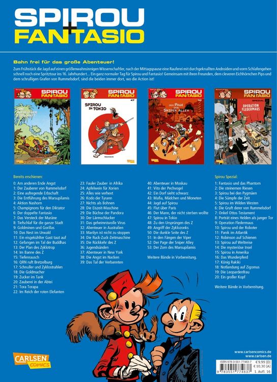 Produktbild: Spirou und Fantasio 53: Der Zorn des Marsupilamis