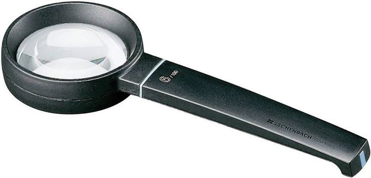 Produktbild: Eschenbach 265550 Handlupe Vergr&ouml;&szlig;erungsfaktor: 6 x Linsengr&ouml;&szlig;e: (&Oslash;) 50mm Schwarz