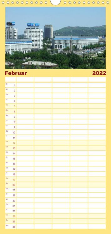 Produktbild: Familienplaner Kasachstan - Eine Bilder-Reise (Wandkalender 2022 , 21 cm x 45 cm, hoch)