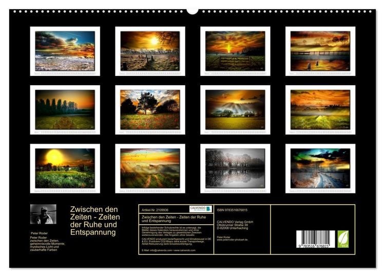 Produktbild: Zwischen den Zeiten - Zeiten der Ruhe und Entspannung (hochwertiger Premium Wandkalender 2026 DIN A2 quer), Kunstdruck in Hochglanz