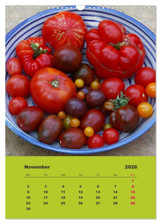 Produktbild: Organic Tomatoes (Wall Calendar 2026 DIN A3 portrait), CALVENDO 12 Month Wall Calendar