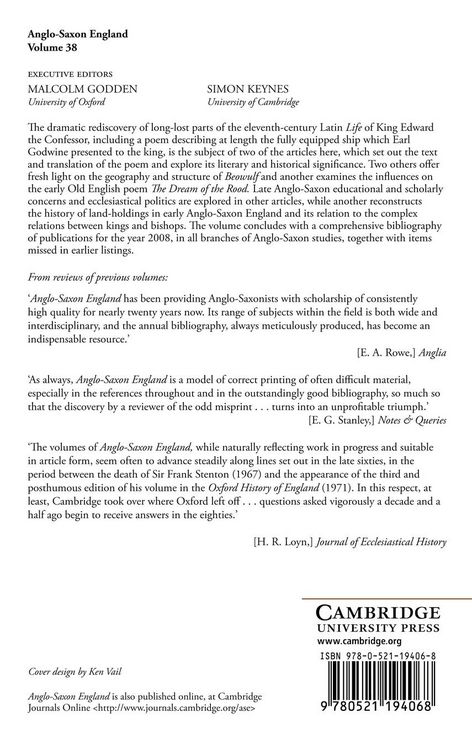 Produktbild: Anglo-Saxon England 38