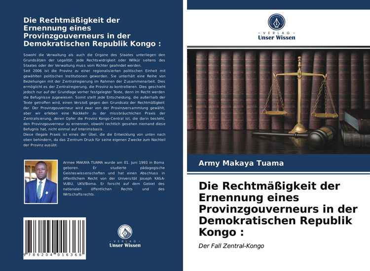 Produktbild: Die Rechtm&auml;&szlig;igkeit der Ernennung eines Provinzgouverneurs in der Demokratischen Republik Kongo :