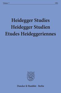 Produktbild: Heidegger Studies - Heidegger Studien - Etudes Heideggeriennes.