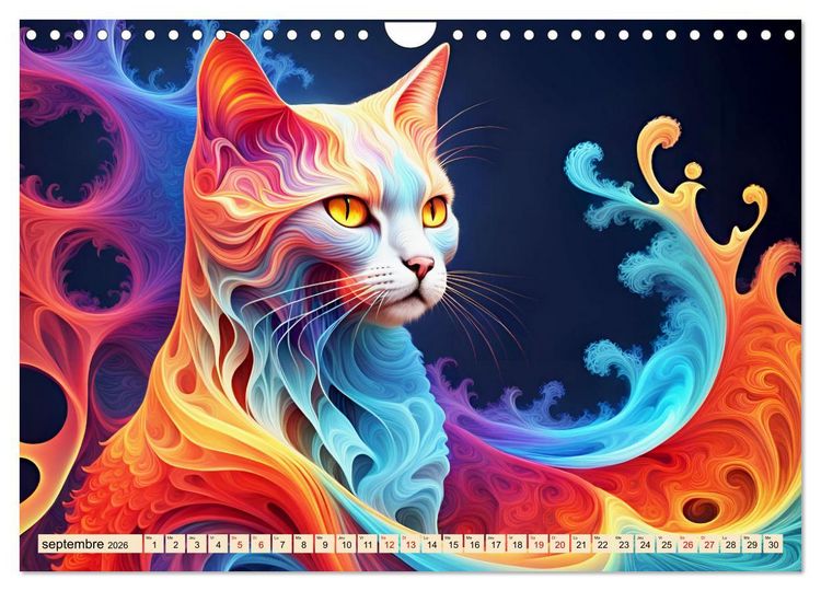 Produktbild: Les fractales animales (Calendrier mural 2026 DIN A4 vertical), CALVENDO calendrier mensuel