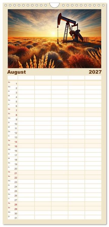 Produktbild: Familienplaner 2027 - USA &ndash; von Yellowstone bis Texas - Cowboys, Pr&auml;rie und Bisons mit 5 Spalten (Wandkalender, 21 x 45 cm) CALVENDO