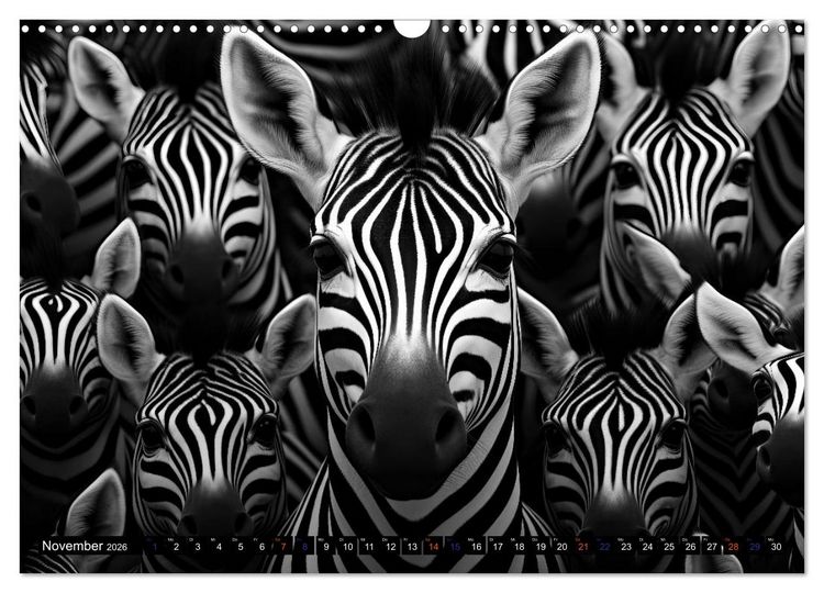 Produktbild: ZEBRAS - Modern Art (Wandkalender 2026 DIN A3 quer), CALVENDO Monatskalender