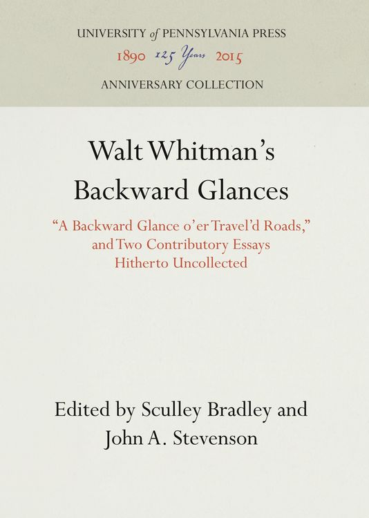 Produktbild: Walt Whitman's Backward Glances