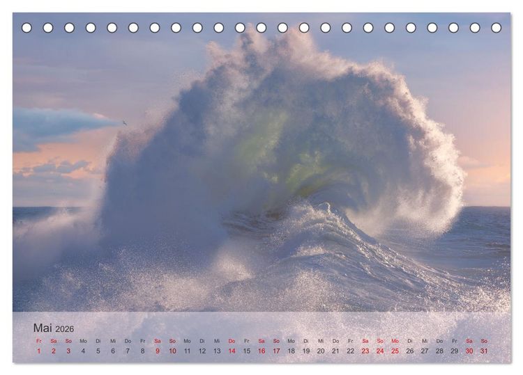 Produktbild: Wellen Konzert (Tischkalender 2026 DIN A5 quer), CALVENDO Monatskalender