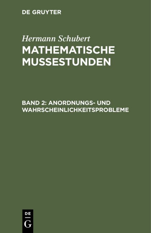 Produktbild: Anordnungs- und Wahrscheinlichkeitsprobleme