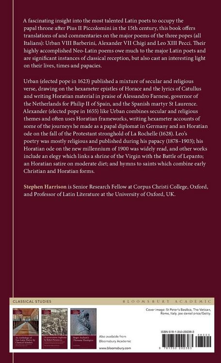 Produktbild: The Neo-Latin Verse of Urban VIII, Alexander VII and Leo XIII