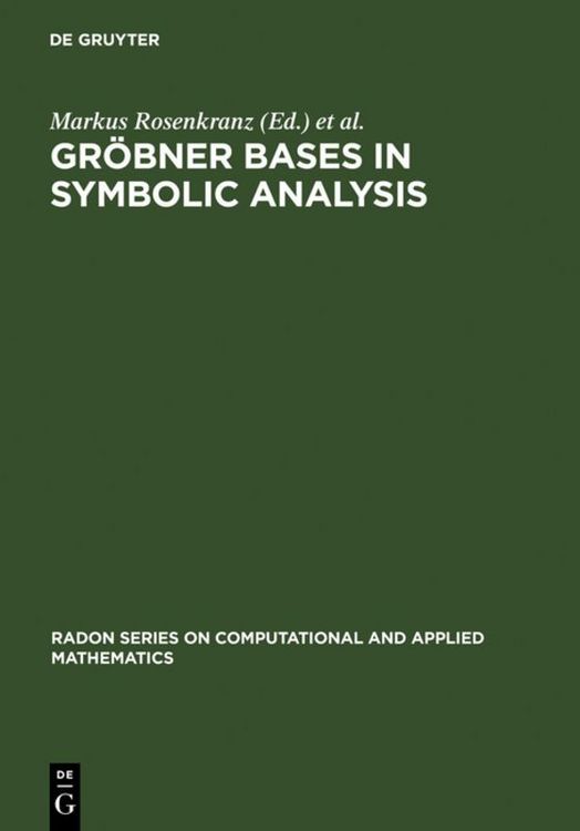 Produktbild: Gr&ouml;bner Bases in Symbolic Analysis