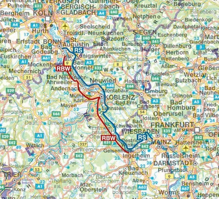 Produktbild: ROTHER Wanderf&uuml;hrer Rheinsteig - RheinBurgenWeg. 34 Etappen auf den Weitwanderwegen rechts und links des romantischen Mittelrheins