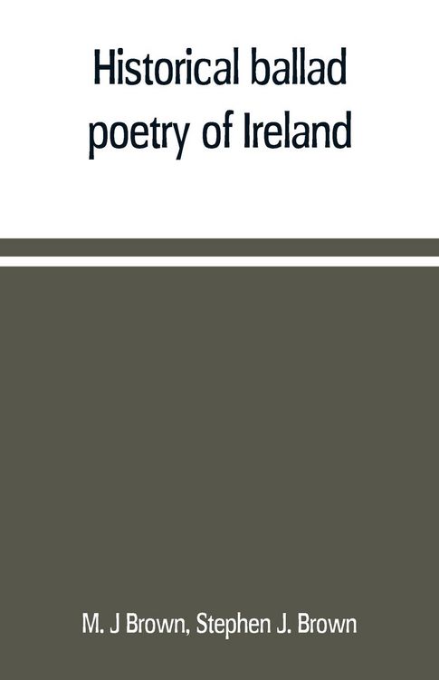 Produktbild: Historical ballad poetry of Ireland
