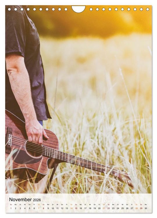 Produktbild: Gitarren Liebe (Wandkalender 2026 DIN A4 hoch), CALVENDO Monatskalender