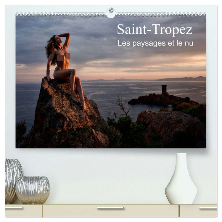 Produktbild: Saint-Tropez Les paysages et le nu (Calendrier mural 2026 DIN A2 vertical) calendrier de bureau