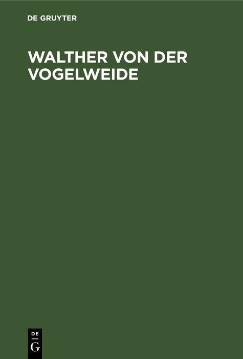 Produktbild: Walther von der Vogelweide