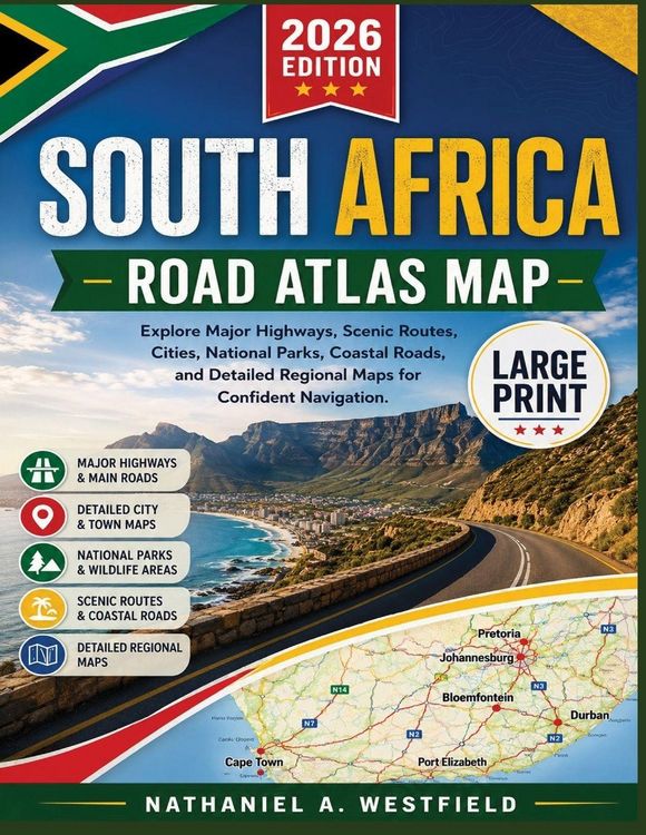 Produktbild: SOUTH AFRICA ROAD ATLAS MAP