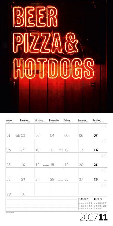 Produktbild: Die Farbe Rot Kalender 2027 - 30x30 - Art12