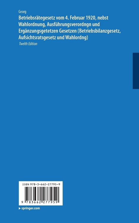 Produktbild: Betriebsr&auml;tegesetz